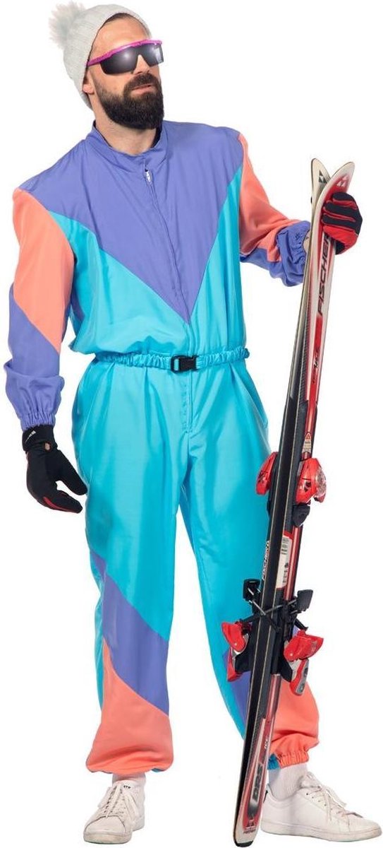 Jaren 80 & 90 Kostuum | Fout 80s Ski-Pak | Man | Maat 48 | Carnaval kostuum | Verkleedkleding